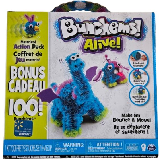 Bunchems Alive, Motorized Action Pack with 100 Bonus Bunchems - Picture 1 of 5